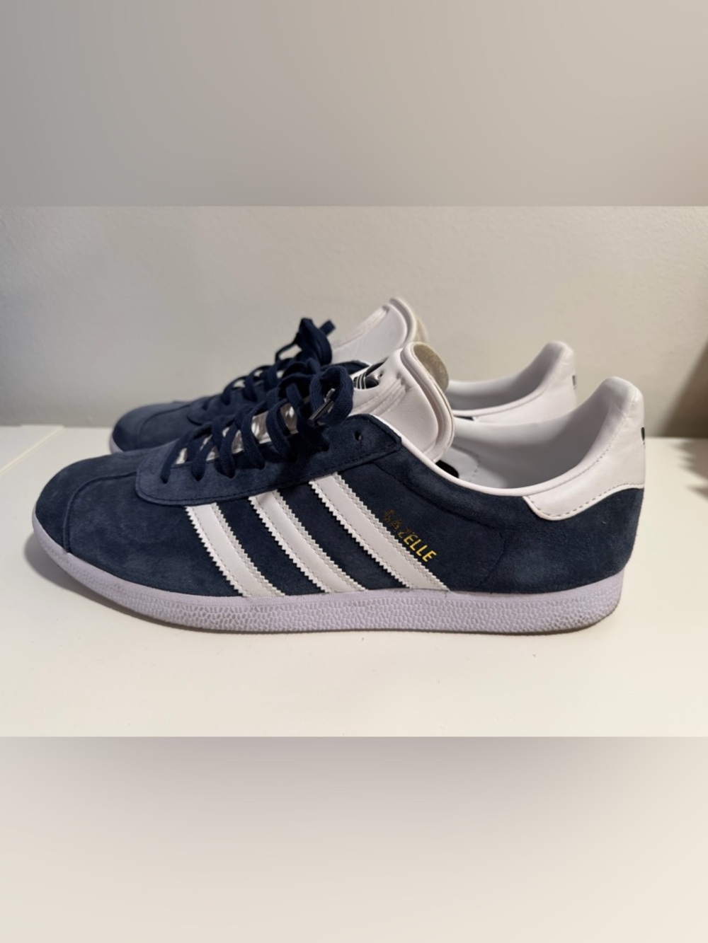 adidas Gazelle Suede Sneakers in Navy and White